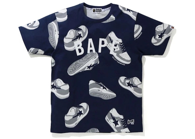 BAPE Sta Random Tee Navy