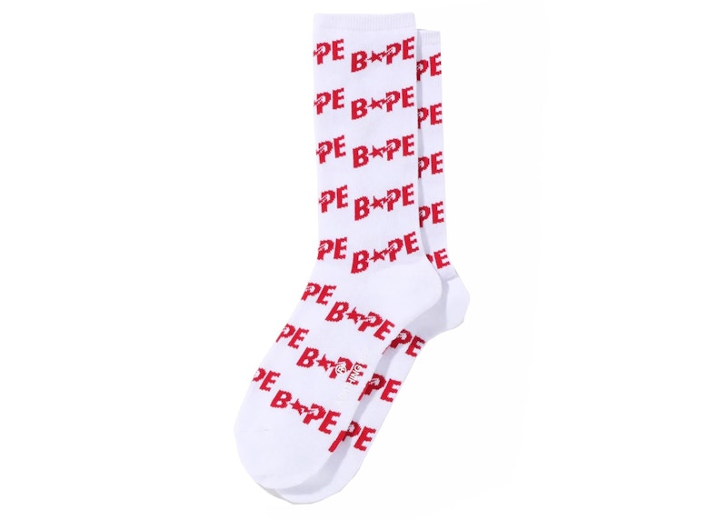 BAPE Sta Socks Red