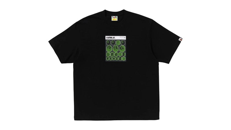 BAPE Sticker Graphic Relaxed Fit Tee Black