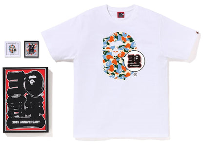 BAPE Store Indonesia Bape 30th Anniversary Ape Head Tee Set White
