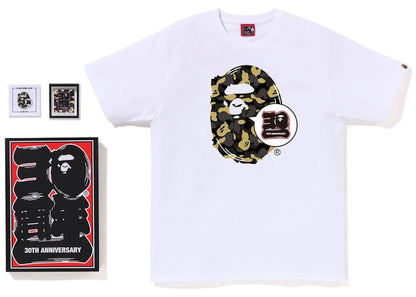 BAPE Store Madison Avenue Bape 30th Anniversary Ape Head Tee Set White