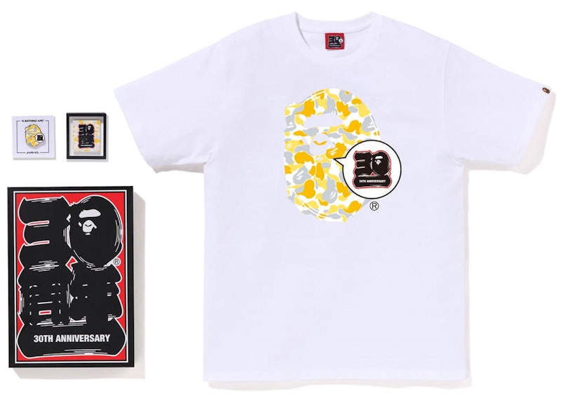 BAPE Store Matsuyama Bape 30th Anniversary Ape Head Tee Set White