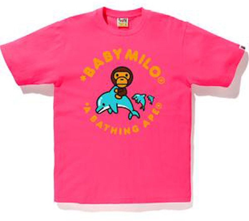 BAPE Store Miami Baby Milo Dolphin Tee Pink