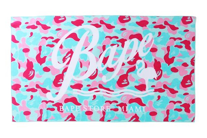 BAPE Store Miami Beach Towel Pink/Blue