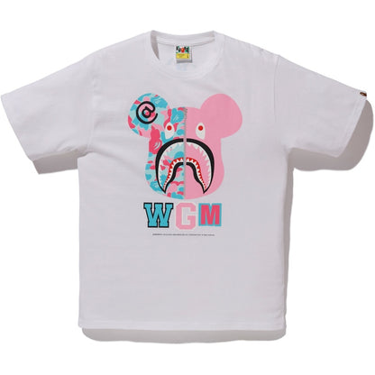 BAPE Store Miami Shark Bear Tee White