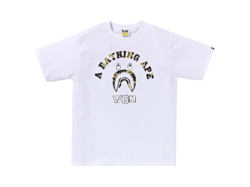 BAPE Store New York Madison Avenue Shark College Tee White