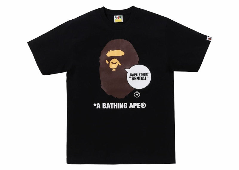 BAPE Store Sendai Ape Head Tee Black
