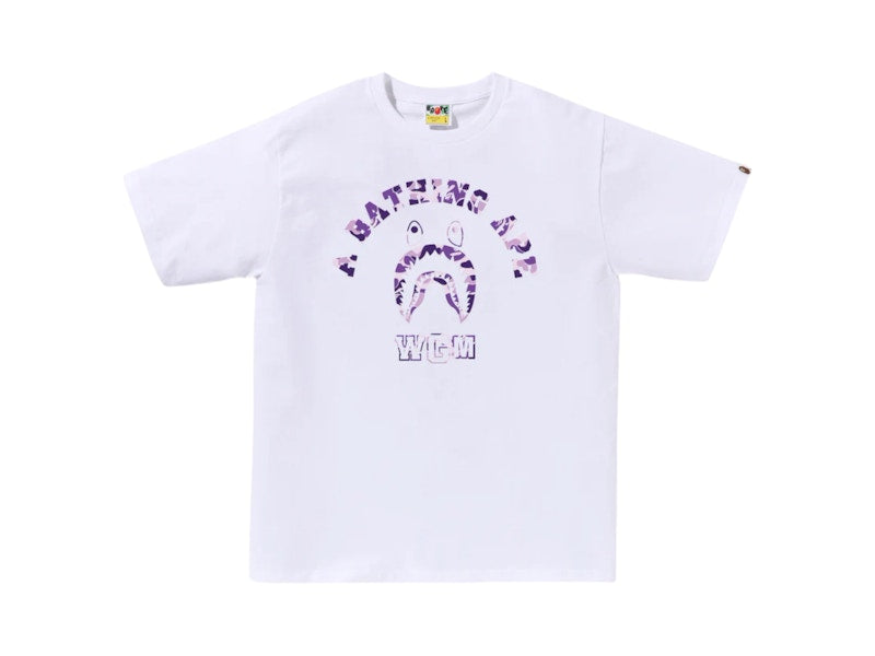 BAPE Store Taipei Shark College Tee White