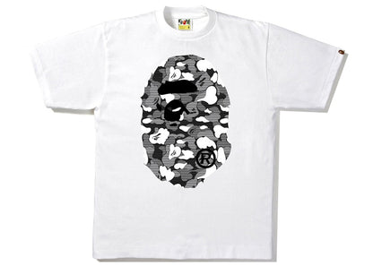 BAPE Stripe ABC Camo Big Ape Head Tee White/Black