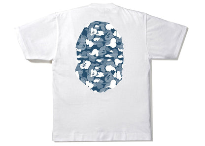 BAPE Stripe ABC Camo Big Ape Head Tee White/Navy