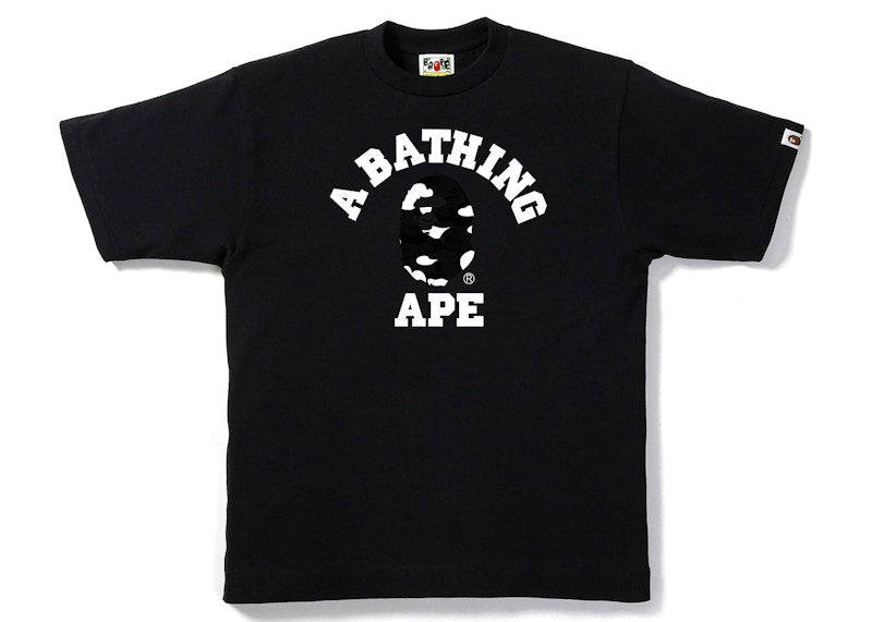 BAPE Stripe ABC Camo College Tee Black/Black