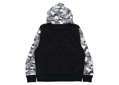 BAPE Stripe ABC Camo Relaxed Fit Full Zip Hoodie Black