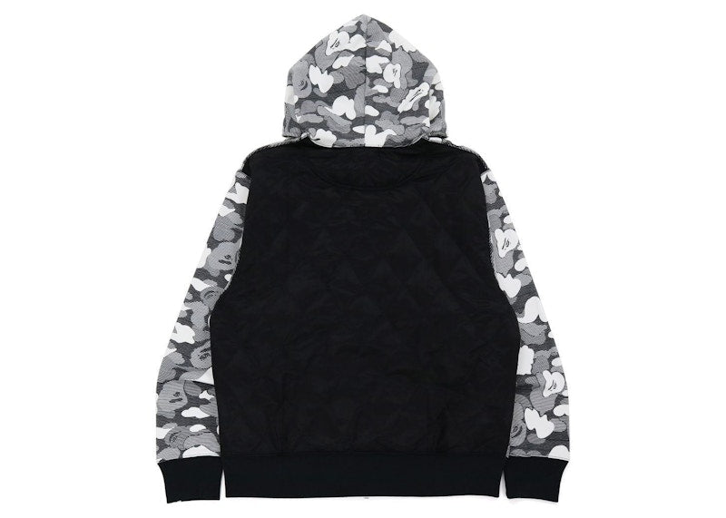 BAPE Stripe ABC Camo Relaxed Fit Full Zip Hoodie Black