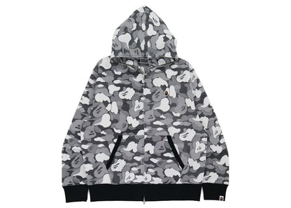 BAPE Stripe ABC Camo Relaxed Fit Full Zip Hoodie Black
