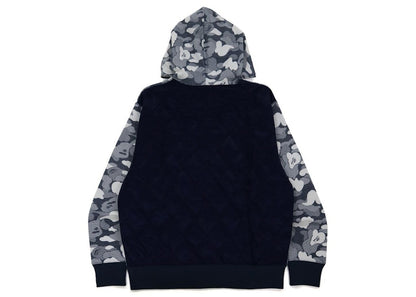 BAPE Stripe ABC Camo Relaxed Fit Full Zip Hoodie Navy
