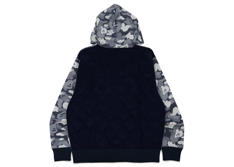 BAPE Stripe ABC Camo Relaxed Fit Full Zip Hoodie Navy