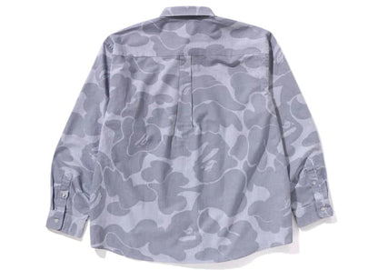 BAPE Stripe Camo Relaxed Fit Shirt Gray