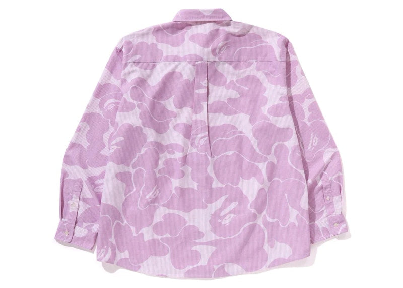 BAPE Stripe Camo Relaxed Fit Shirt Purple
