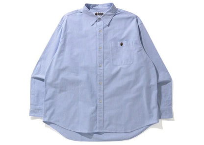 BAPE Stripe One Point Loose Fit Shirt Navy