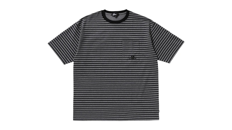 BAPE Stripe Print I Tee Black