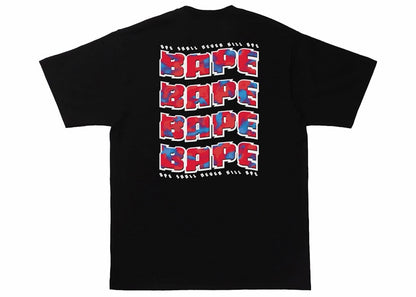 BAPE Stroke Camo Distortion Tee Black/Red