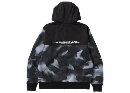 BAPE Stroke Camo Relaxed Fit Zip Hoodie Black