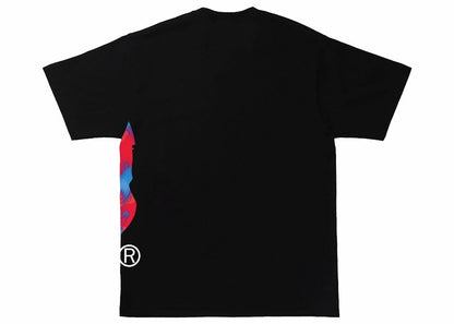 BAPE Stroke Camo Side Big Ape Head Tee Black/Red
