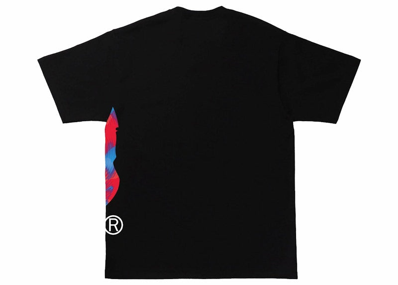 BAPE Stroke Camo Side Big Ape Head Tee Black/Red