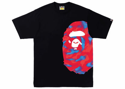BAPE Stroke Camo Side Big Ape Head Tee Black/Red
