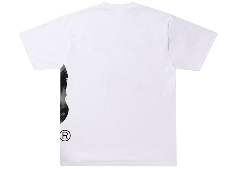BAPE Stroke Camo Side Big Ape Head Tee White/Black