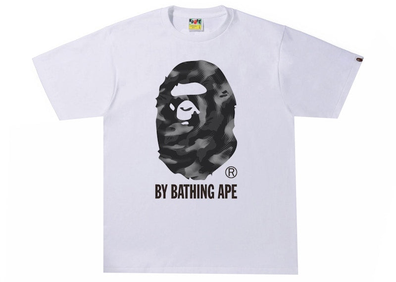 BAPE Stroke Camo by Bathing Ape Tee White/Black