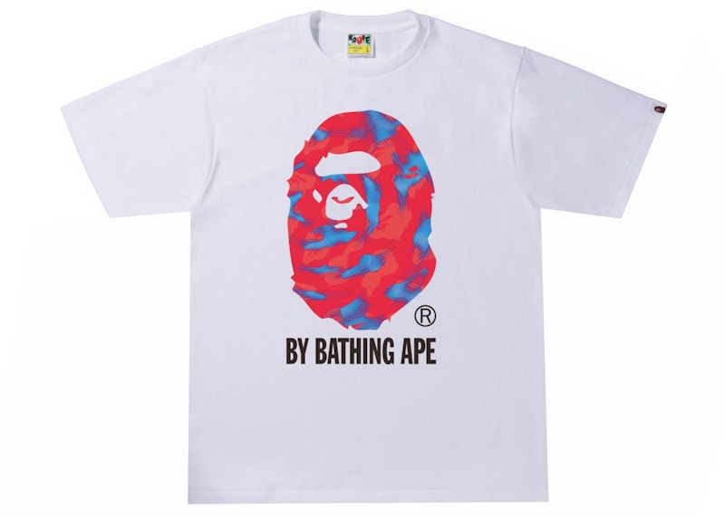 BAPE Stroke Camo by Bathing Ape Tee White/Red