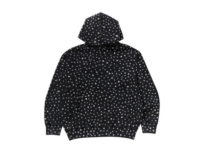 BAPE Studded Logo Relaxed Fit Pullover Hoodie Black