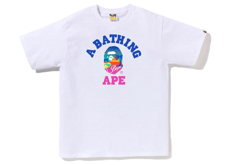 BAPE Sunset Beach Tee White
