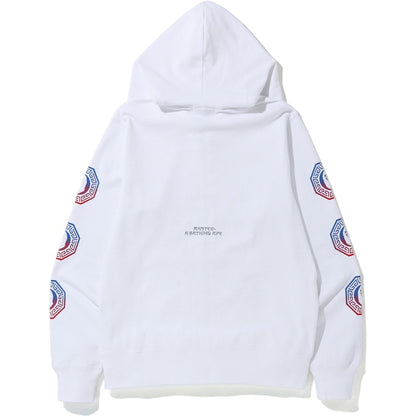 BAPE Swarovski Graphic Full Zip Hoodie White