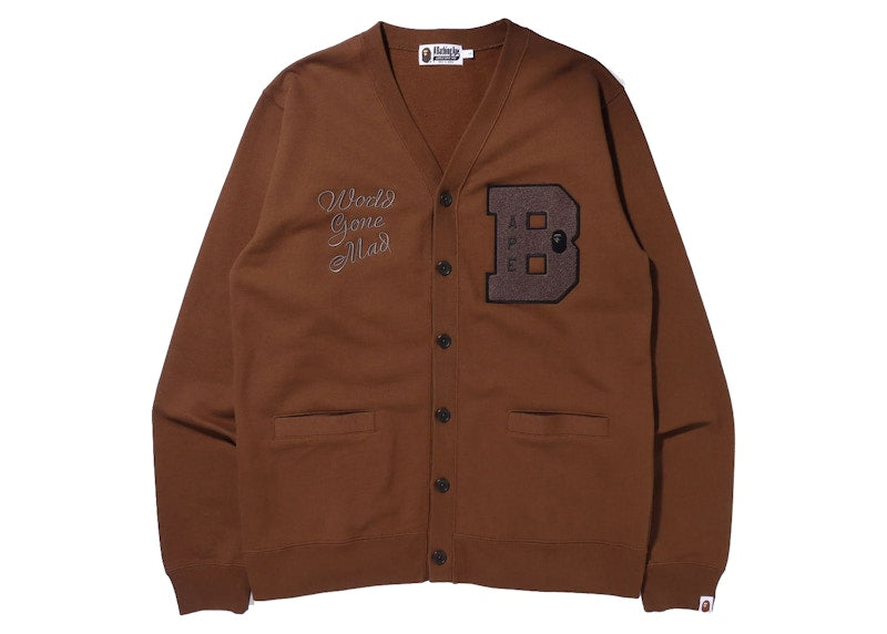 BAPE Sweat Cardigan Brown