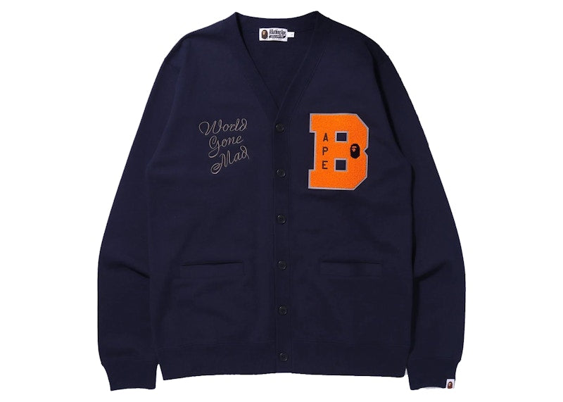 BAPE Sweat Cardigan Navy
