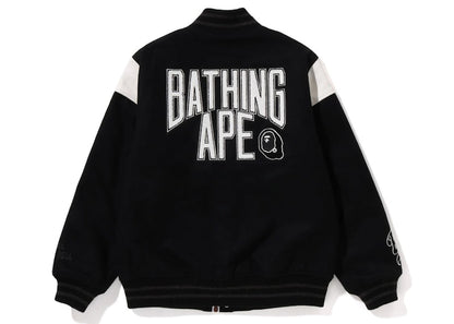 BAPE Switch Shoulder Varsity Jacket Black