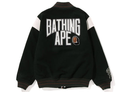 BAPE Switch Shoulder Varsity Jacket Green