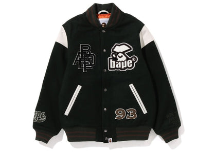 BAPE Switch Shoulder Varsity Jacket Green