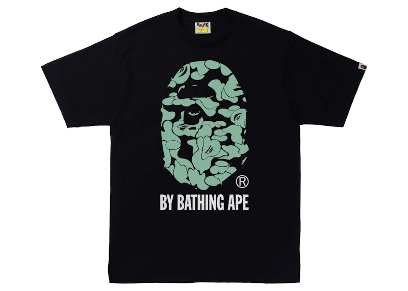 BAPE Text Code Camo By Bathing Ape Tee Black