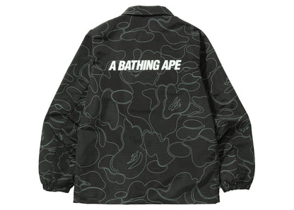BAPE Text Code Camo Coach Jacket Black