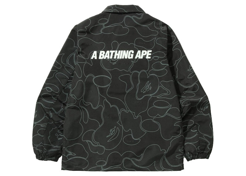 BAPE Text Code Camo Coach Jacket Black