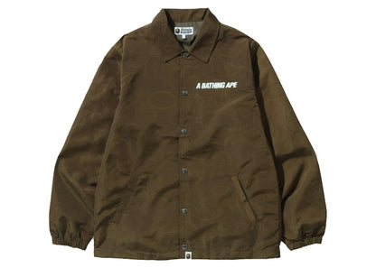 BAPE Text Code Camo Coach Jacket Brown