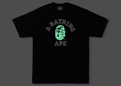BAPE Text Code Camo College Tee Black