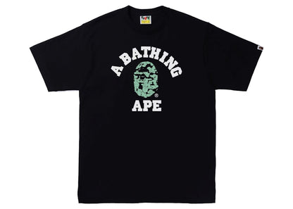 BAPE Text Code Camo College Tee Black