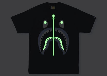 BAPE Text Code Camo Shark Tee Black