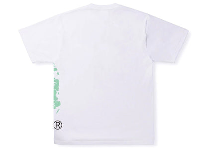 BAPE Text Code Camo Side Big Ape Head Tee White