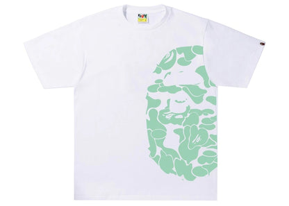 BAPE Text Code Camo Side Big Ape Head Tee White