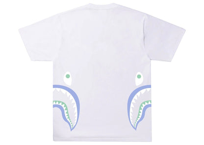 BAPE Text Code Camo Side Shark Tee White